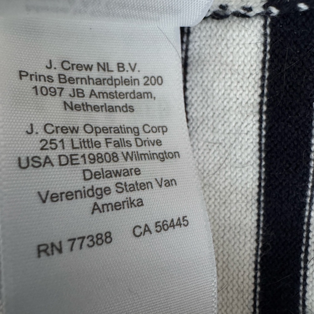 J. Crew Women's Crewneck Sweater - Black and White Stripes - Picture 11 of 12